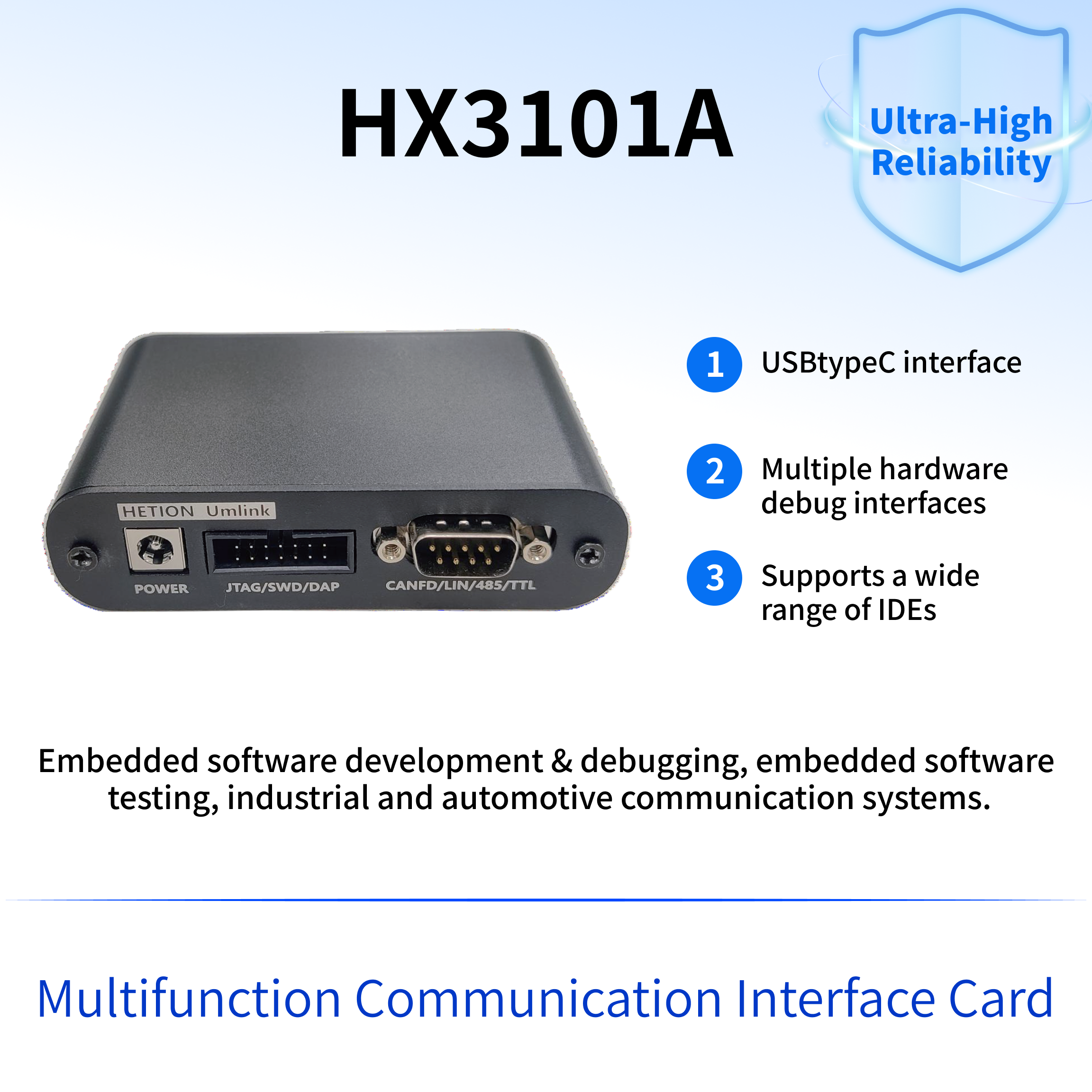Code Way Interface Card HX3101A - Debugger And Communication Interface Card - 上海合兴软件科技有限公司